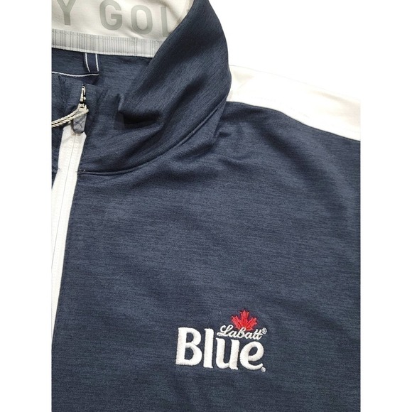 PUMA Large Cloudspun T7 Vest UPF 50+ Navy Blazer Bright White LaBatt Blue NWT - Picture 4 of 12